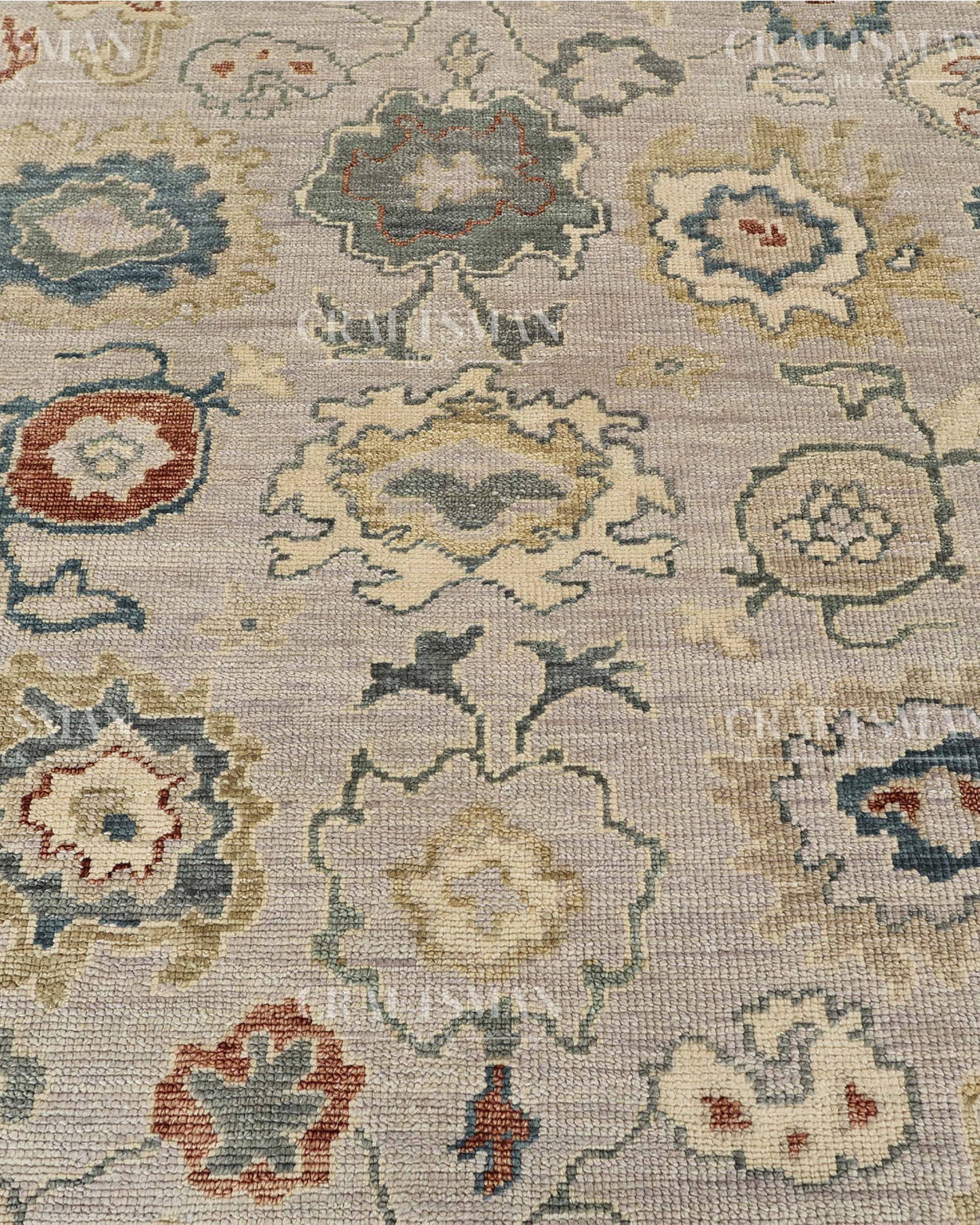 8x10 feet Wool Hand-Knotted Oushak-Inspired Rug | Craftsman Rugs Exclusive