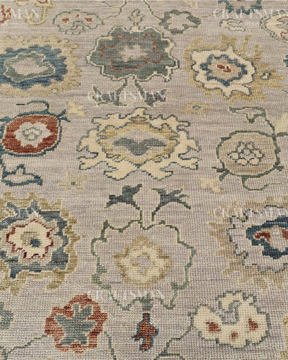8x10 feet Wool Hand-Knotted Oushak-Inspired Rug | Craftsman Rugs Exclusive