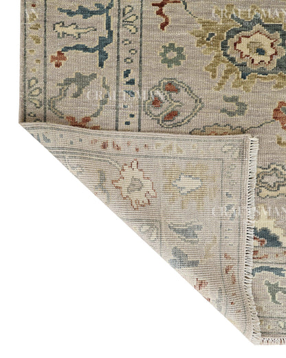 8x10 feet Wool Hand-Knotted Oushak-Inspired Rug | Craftsman Rugs Exclusive