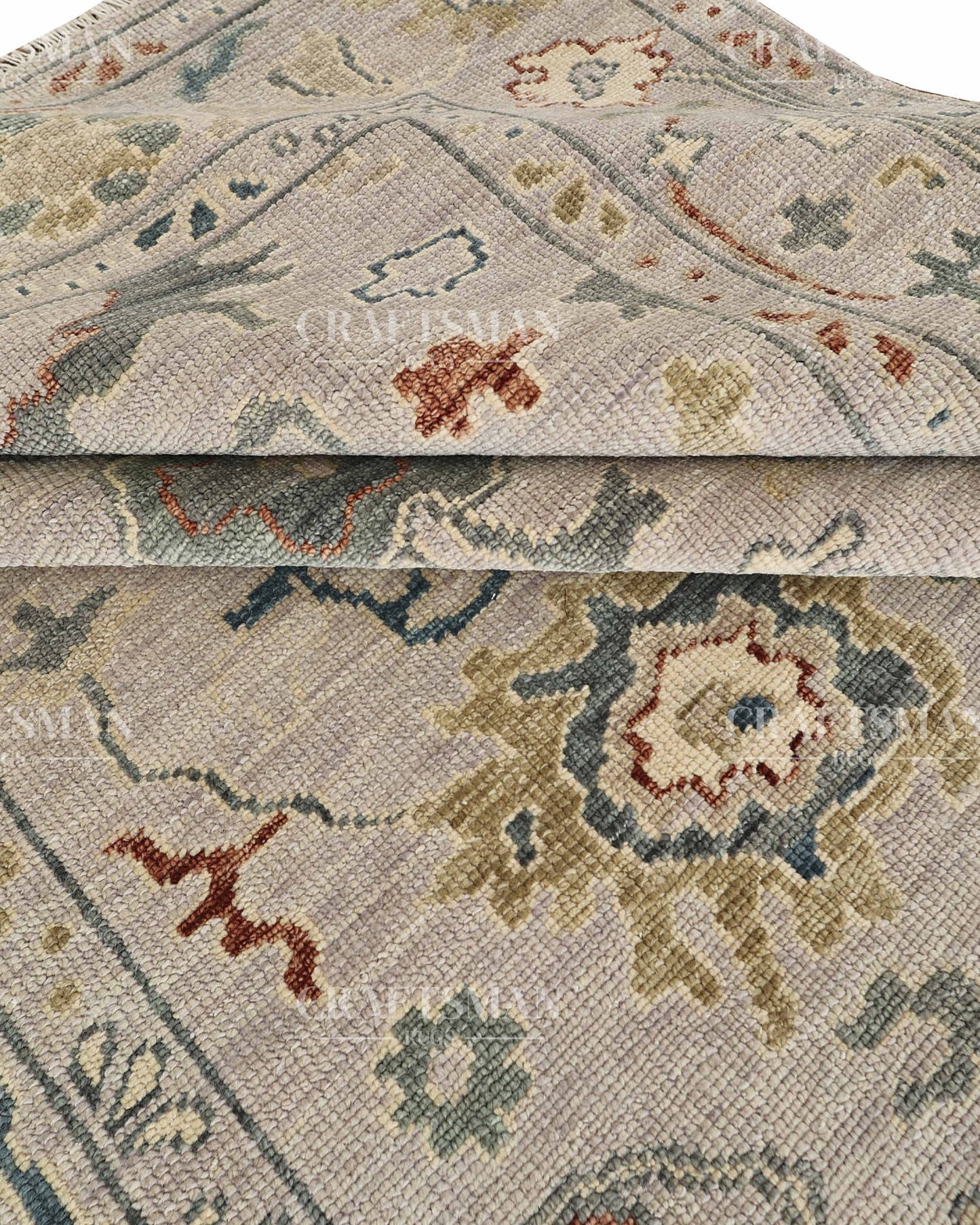 8x10 feet Wool Hand-Knotted Oushak-Inspired Rug | Craftsman Rugs Exclusive