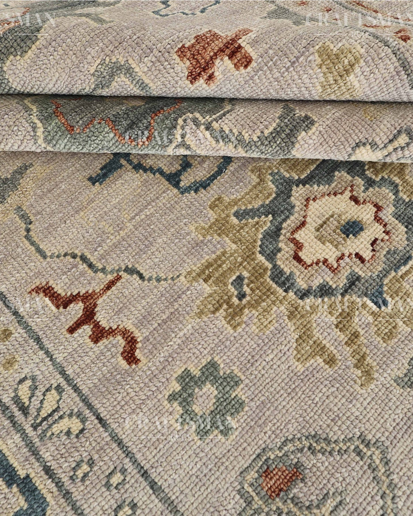 8x10 feet Wool Hand-Knotted Oushak-Inspired Rug | Craftsman Rugs Exclusive