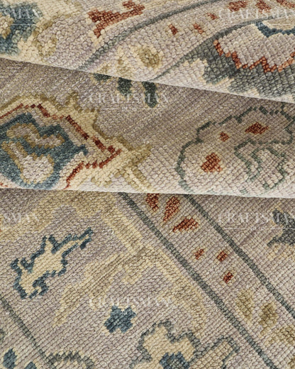 8x10 feet Wool Hand-Knotted Oushak-Inspired Rug | Craftsman Rugs Exclusive