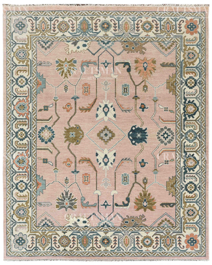 8x10 feet Wool Hand-Knotted Oushak-Inspired Rug | Craftsman Rugs Exclusive