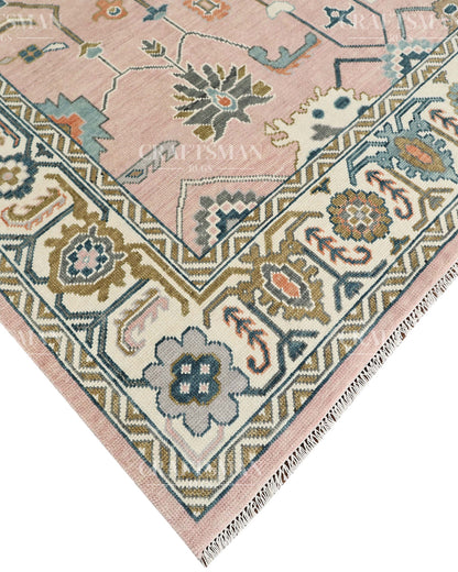 8x10 feet Wool Hand-Knotted Oushak-Inspired Rug | Craftsman Rugs Exclusive