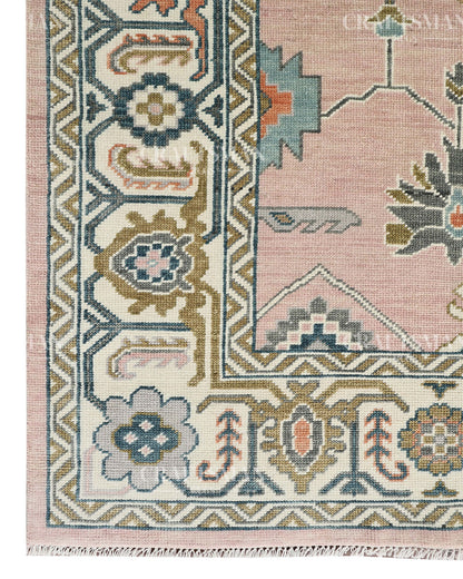 8x10 feet Wool Hand-Knotted Oushak-Inspired Rug | Craftsman Rugs Exclusive