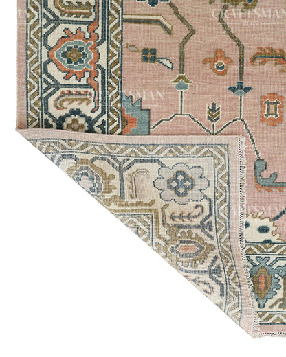 8x10 feet Wool Hand-Knotted Oushak-Inspired Rug | Craftsman Rugs Exclusive