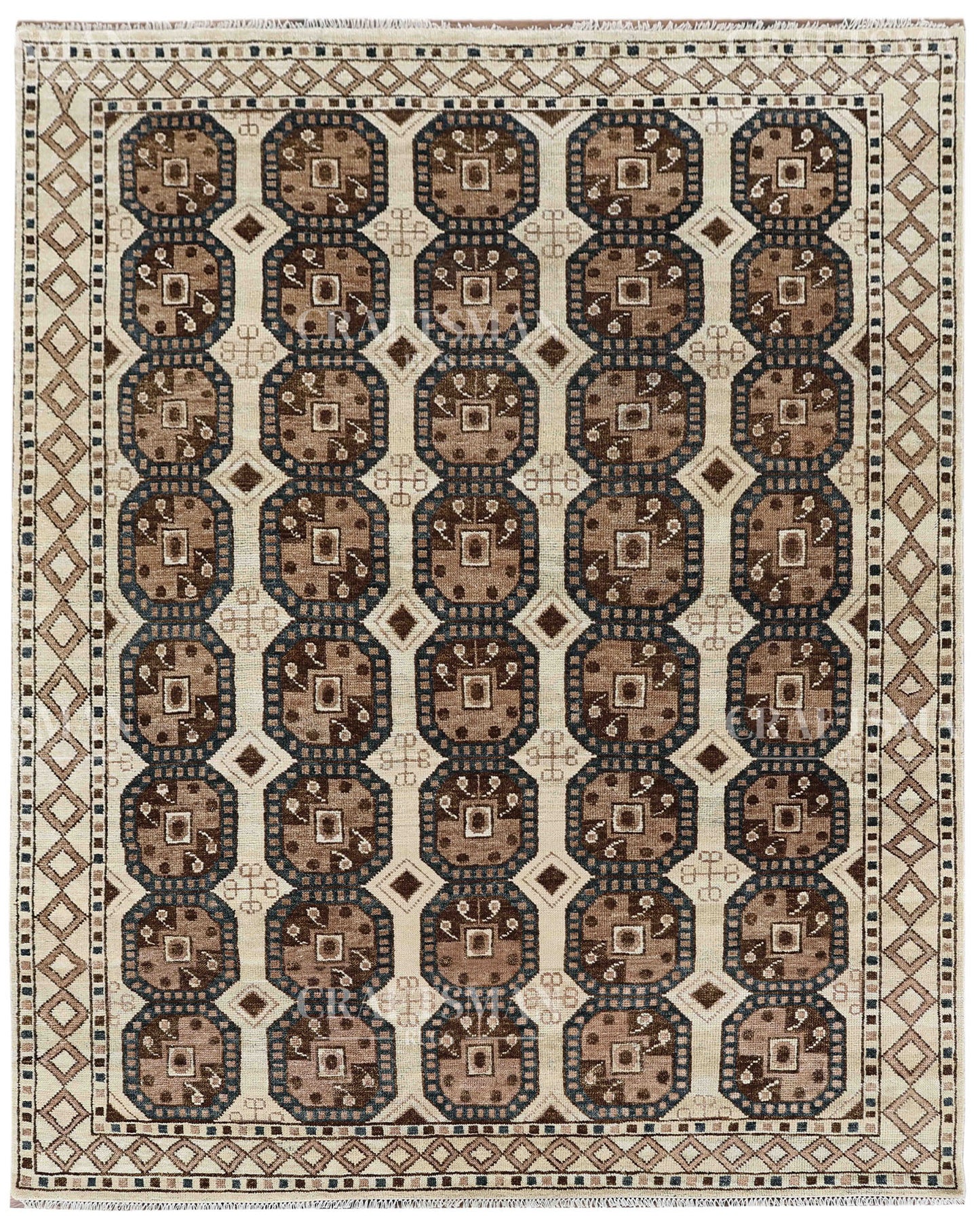 8x10 feet Wool Hand-Knotted Oushak-Inspired Rug | Craftsman Rugs Exclusive