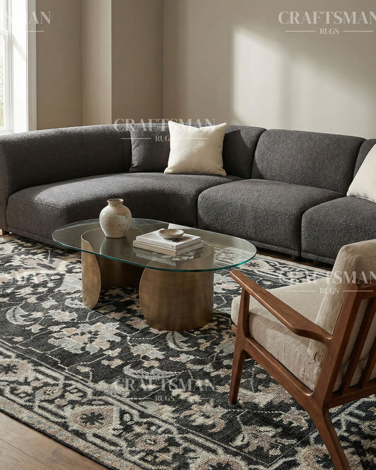 Ephesus Wool Hand-Knotted Oushak-Inspired Rug