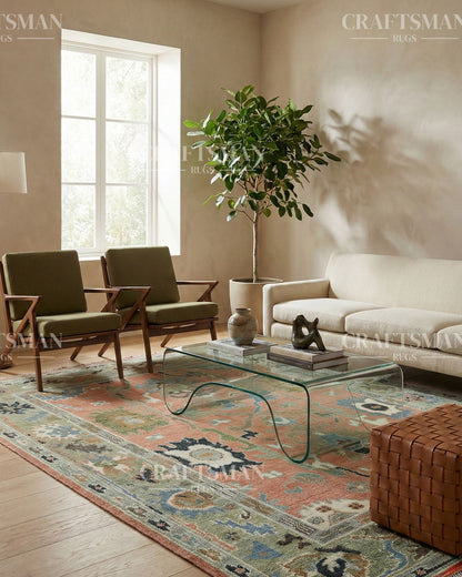 Aurelian Wool Hand-Knotted Oushak-Inspired Rug