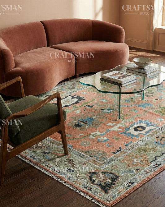Aurelian Wool Hand-Knotted Oushak-Inspired Rug