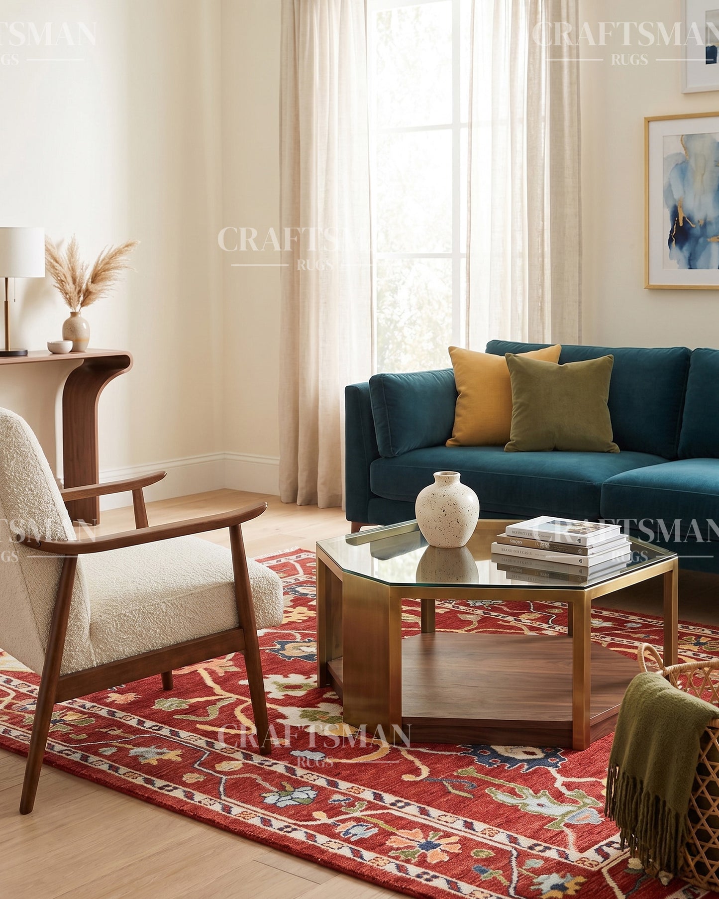 Molin Wool Hand-Knotted Oushak-Inspired Rug