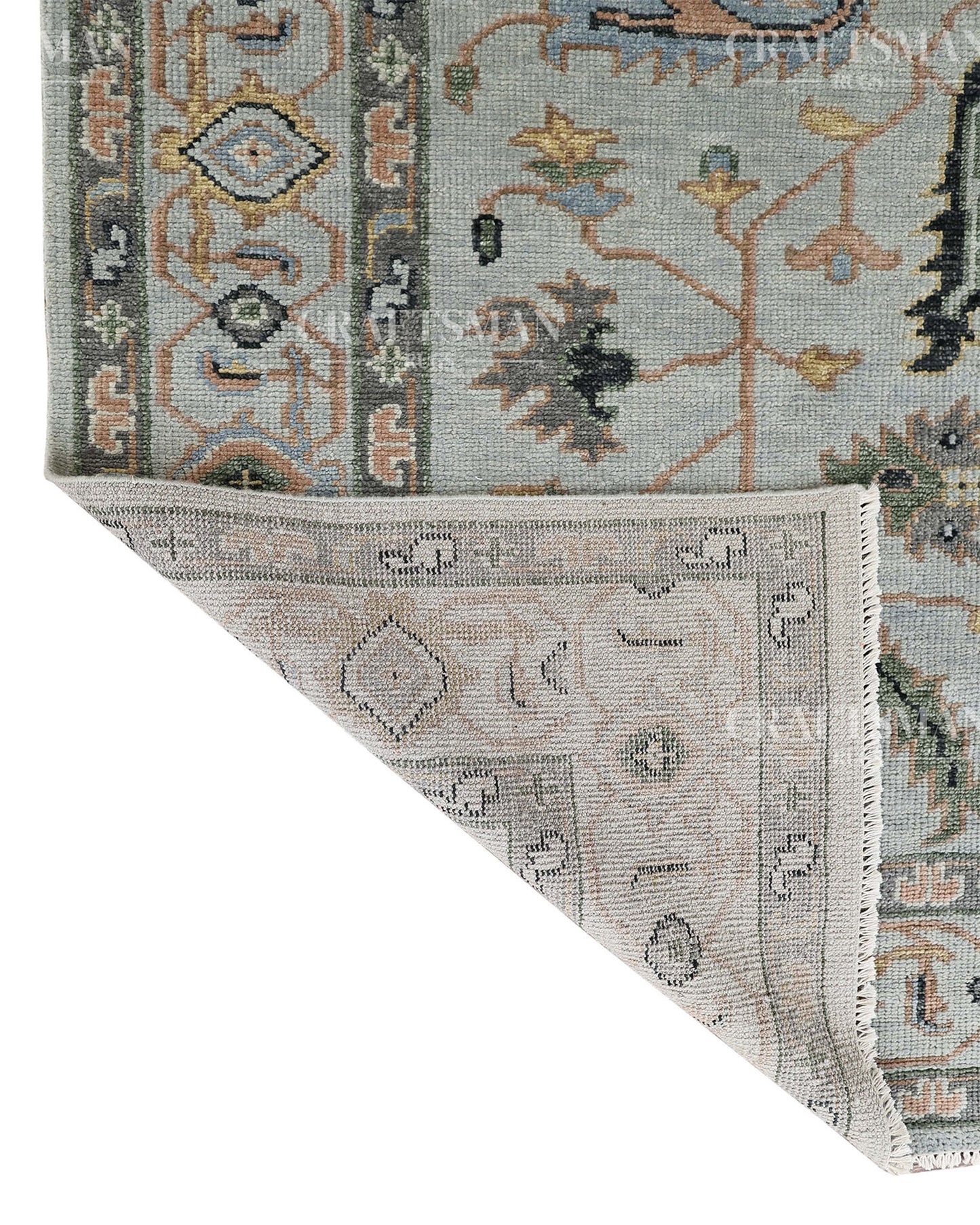 9x12 feet Wool Hand-Knotted Oushak-Inspired Rug | Craftsman Rugs Exclusive